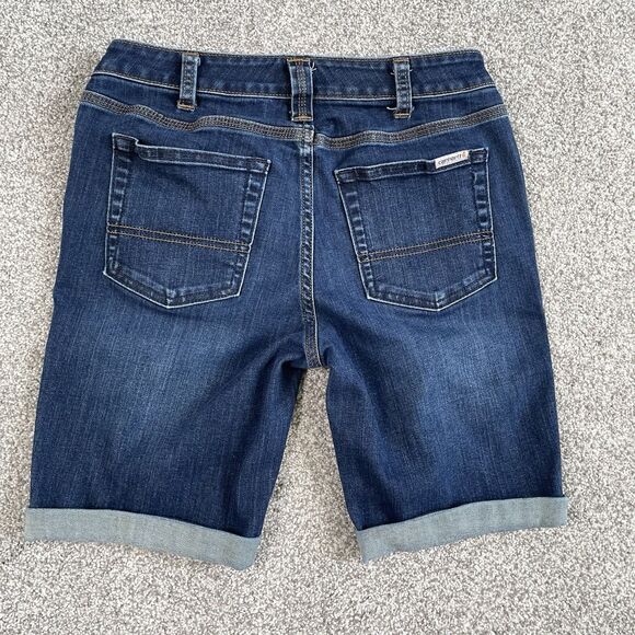 CARHARTT Nyona Women's Slim Fit Denim Jean Bermuda Shorts Stretch Blue Size 2 - Picture 2 of 11